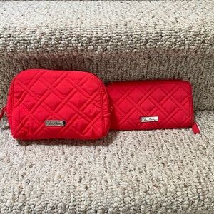 Vera Bradley wallet & cosmetics bag set